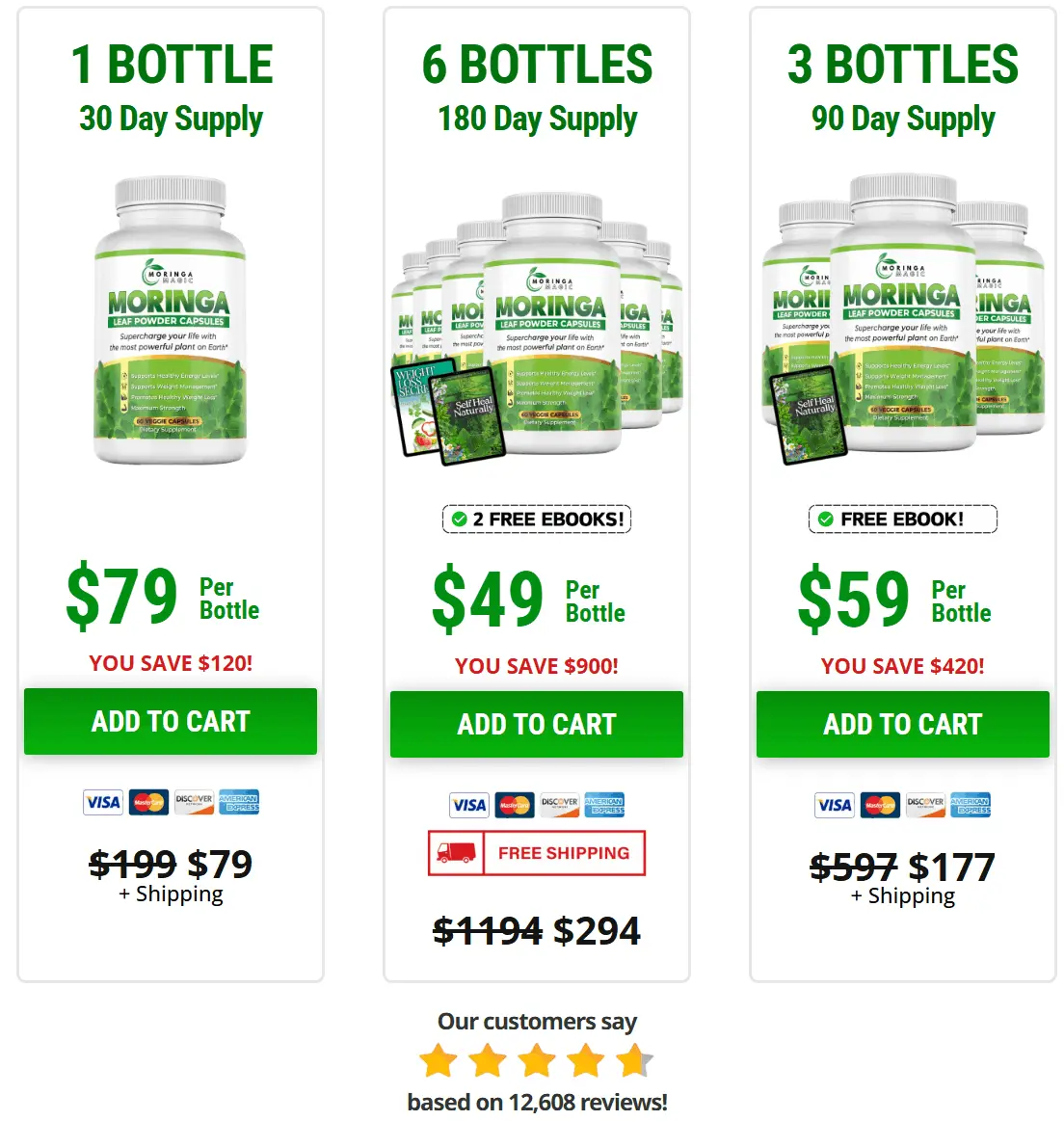 Discounted price for Moringa Magic bottle with limited-time offer